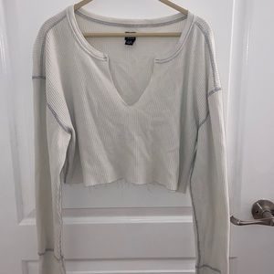 BDG urban outfitters cropped thermal shirt